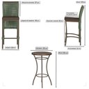 Ver imagem 2 de Mesa Bistrô e 2 Banquetas Roma Marrom Corda Estofado 9 Trama Verde