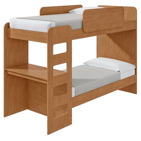 Beliche Solteiro Cantos Arredondados com LED Olga - Lp - Rei de Casa Amendoa Clean