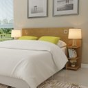 Ver imagem 1 de Cabeceira Extensível Casal/Queen 2 Mesas de Cabeceira Londrina Espresso Móveis