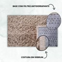 Ver imagem 5 de Tapete Beira de Cama 66x120 Oasis Shaggy Creme Pérola