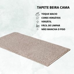 Tapete Beira de Cama 66x120 Oasis Shaggy Creme Pérola - 3
