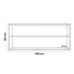 Armário Aéreo Cozinha Andréia 3 Portas 120cm Cinza Ajl Móveis - 4