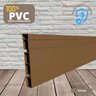 Rodapé de PVC 10 cm altura Frisado barra com 2 M cor MOGNO - 1