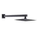 Ver imagem 1 de Chuveiro Ducha Gás Solar 20x20 Slim de Parede Black Matte Preto Fosco Metal Premium