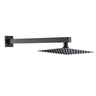 Chuveiro Ducha Gás Solar 20x20 Slim de Parede Black Matte Preto Fosco Metal Premium - 1