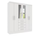 Ver imagem 1 de Guarda Roupa Arizona 6 Portas 4 Gavetas TCIL Branco