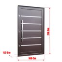Ver imagem 4 de Porta Pivotante Alumínio Lamb.Premium c/Pux.e.Elite Marrom Corten 216x100 Brimak