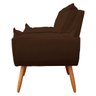 Poltrona Sofá Decorativa Pés Palito Luxo Reforçada Click:marrom - 3