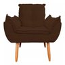 Poltrona Sofá Decorativa Pés Palito Luxo Reforçada Click:marrom - 2