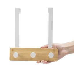 Cabideiro de porta bambu 3 ganchos sem furar - Oikos - 3 Cabideiro de porta bambu 3 ganchos sem furar - Oikos - 3