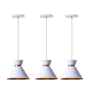 Ver imagem 1 de Kit 3 Pendentes Dubai 17cm Para Mesa Balcão Gourmet: Branco Com Cobre