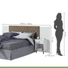 Cabeceira Extensível Casal e Queen 2 Mesas de Apoio Stylus Plus Móveis Lopas - 3