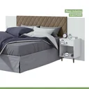 Ver imagem 5 de Cabeceira Extensível Casal e Queen 2 Mesas de Apoio Stylus Plus Móveis Lopas