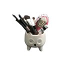 Ver imagem 2 de Kit 2 Enfeites Decorativos Vasos Gata Cerâmica Branca/rosa/preta 8x7cm e Plant Decor