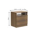 Ver imagem 3 de Mesa de Cabeceira Madesa 2 Gavetas - Rustic