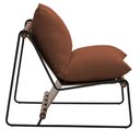 Ver imagem 6 de Poltrona Decorativa Turim Base Aço Preto Recouro Camel Linho Telha - Nexta Casa