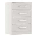 Ver imagem 2 de Cômoda para Quarto 4 Gavetas 93cm Menu Móveis Branco