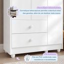 Ver imagem 4 de Guarda Roupa de Bebê 100% MDF 3 Portas 2 Gavetas Life Branco