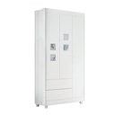 Ver mais imagens de Guarda Roupa de Bebê 100% MDF 3 Portas 2 Gavetas Life Branco