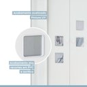 Ver imagem 4 de Guarda Roupa de Bebê 100% MDF 3 Portas 2 Gavetas Life Branco