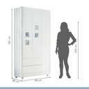 Ver imagem 7 de Guarda Roupa de Bebê 100% MDF 3 Portas 2 Gavetas Life Branco