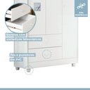 Ver imagem 3 de Guarda Roupa de Bebê 100% MDF 3 Portas 2 Gavetas Life Branco