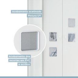 Guarda Roupa de Bebê 100% MDF 3 Portas 2 Gavetas Life - 3