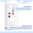 Ver imagem 6 de Guarda Roupa de Bebê 100% MDF 3 Portas 2 Gavetas Life Branco