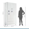 Guarda Roupa de Bebê 100% MDF 3 Portas 2 Gavetas Life - 6