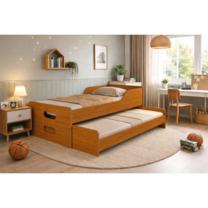 Bicama Solteiro Elis Segura Estrado Alta Qualidade 100% Mdf:‎ Nature