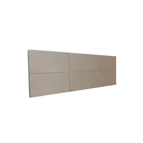 Cabeceira Estofada Queen 6 Blocos Não É Segredo Suede Animale Bege 160x60
