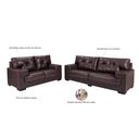 Ver imagem 2 de Sofá Julia Conjunto 2 e 3 Lugares Courissimo Marrom 850 Clássico Império Estofados