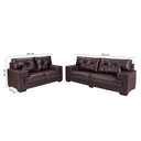 Ver imagem 3 de Sofá Julia Conjunto 2 e 3 Lugares Courissimo Marrom 850 Clássico Império Estofados