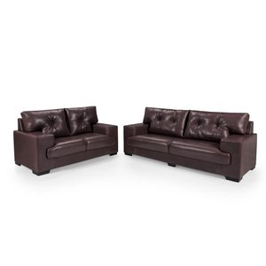 Sofá Julia Conjunto 2 e 3 Lugares Courissimo Marrom 850 Clássico Império Estofados