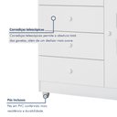 Ver imagem 3 de Cômoda de Bebê 100% MDF 1 Porta 4 Gavetas Life Branco