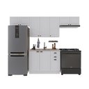 Ver imagem 5 de Cozinha Compacta Modulada Nara 10 Portas 2 Gavetas MDF 280cm Branco Fidelita Móveis