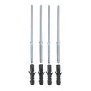 Ver imagem 3 de Kit 2 Prateleiras em U 70x15cm Azul com Suporte Invisível