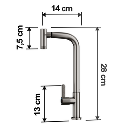 Torneira de Cozinha Siena Aço Inox 304 Goldenx - 3