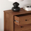Ver imagem 4 de Cômoda Aparador 4 Gav Telescópicas Pés Altos Madeira Apoana Castanho Idimex