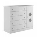 Ver imagem 2 de Cômoda de Bebê 1 Porta 5 Gavetas Manu Tigus Baby