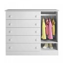 Ver imagem 4 de Cômoda de Bebê 1 Porta 5 Gavetas Manu Tigus Baby