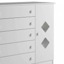 Ver imagem 6 de Cômoda de Bebê 1 Porta 5 Gavetas Manu Tigus Baby