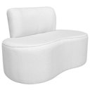 Ver imagem 1 de Sofá Curvo 2 Lugares Sala de Estar Recepção Escritório Amsterdã 130cm Corano - Adj Decor Cor