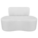 Ver imagem 6 de Sofá Curvo 2 Lugares Sala de Estar Recepção Escritório Amsterdã 130cm Corano - Adj Decor Cor