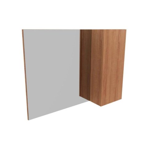 Armário de Banheiro C-espelho Suspenso Bn3602 1 Porta 80cm Cor Amêndoa - Tecno Mobili