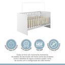 Ver imagem 7 de Berço com Suporte Mosquiteiro 100% MDF Life Branco