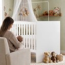 Ver mais imagens de Berço com Suporte Mosquiteiro 100% MDF Life Branco
