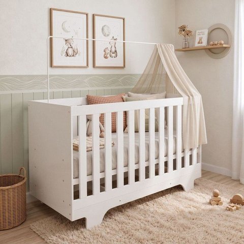 Berço Mini Cama 100% MDF Life 3 Níveis de Altura