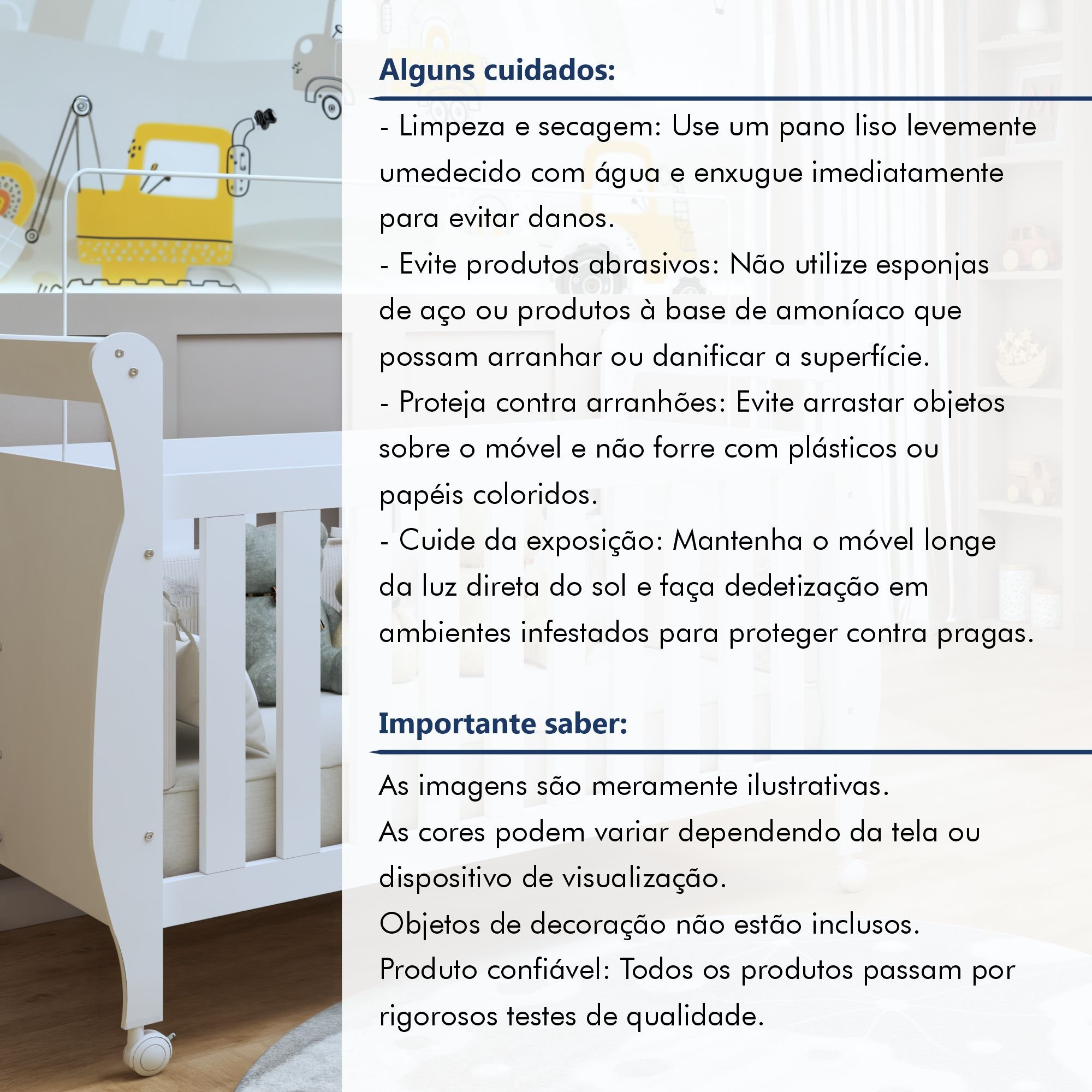 Berço Mini Cama 100% MDF Slim - 9