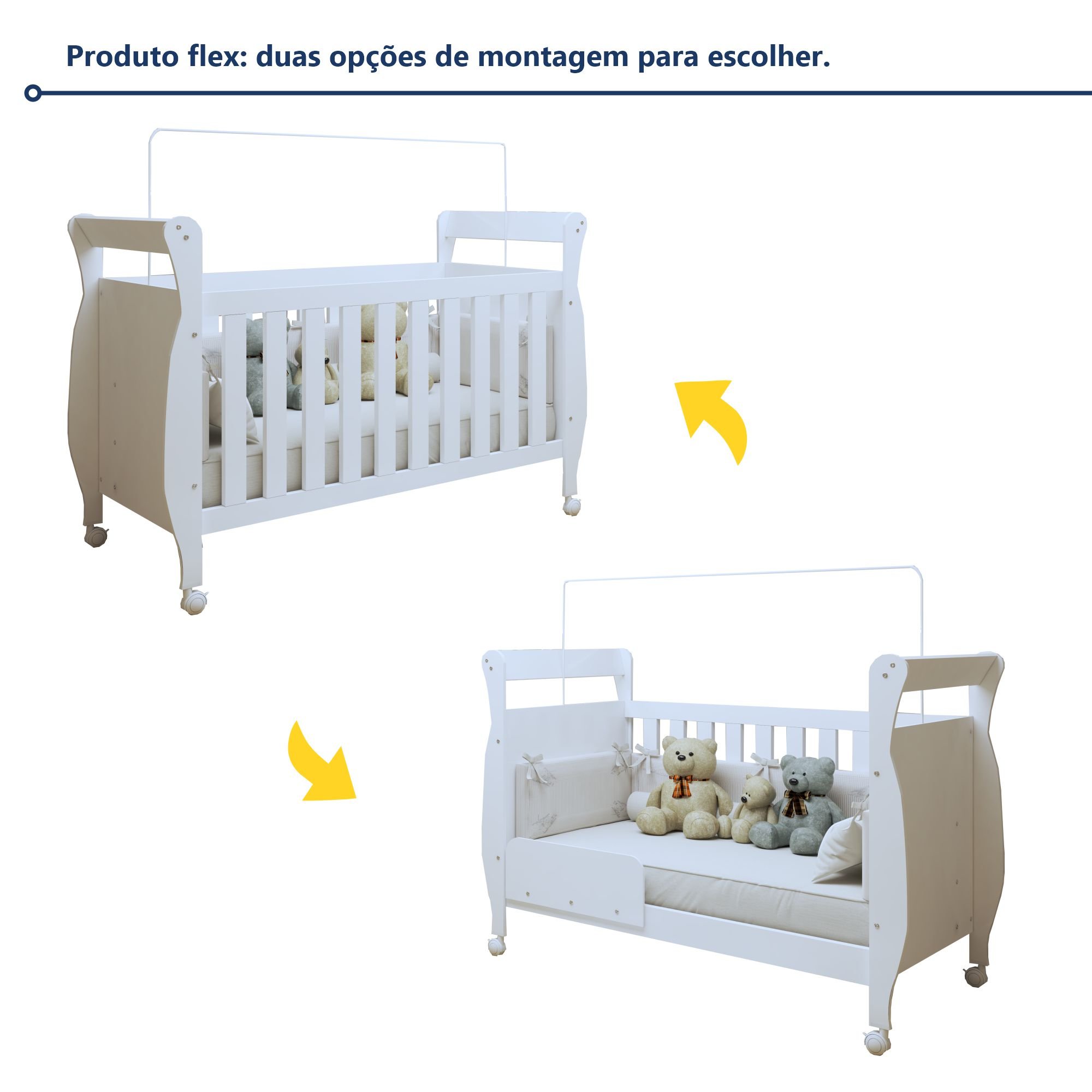 Berço Mini Cama 100% MDF Slim - 6